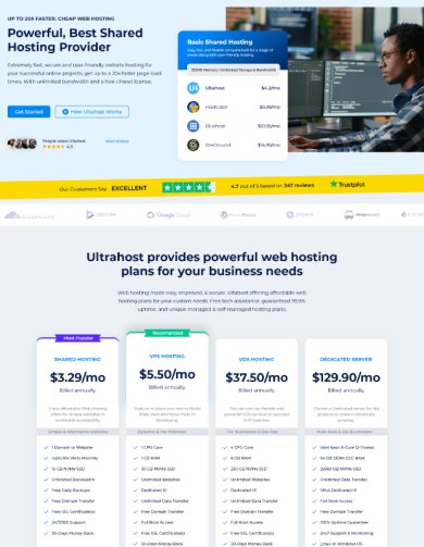 Web site design & development for Server company